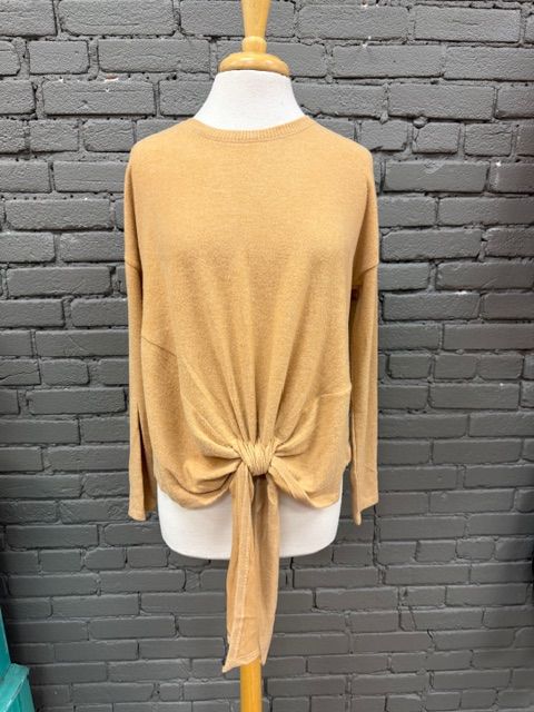 Velma Camel Tie Front LS
