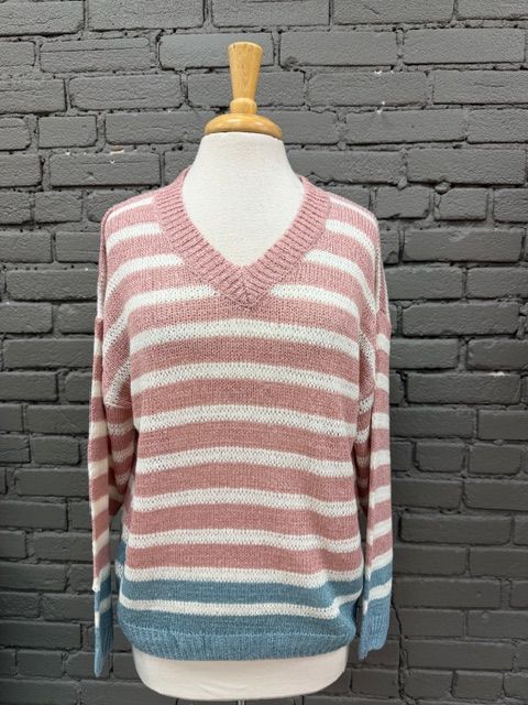 Zoey Stripe Knit Sweater