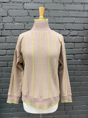 Riley Stripe Mock Neck Sweater