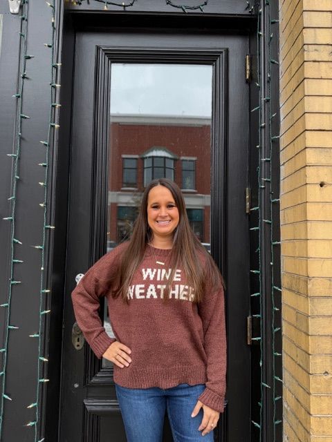 Whitney wine sweater
