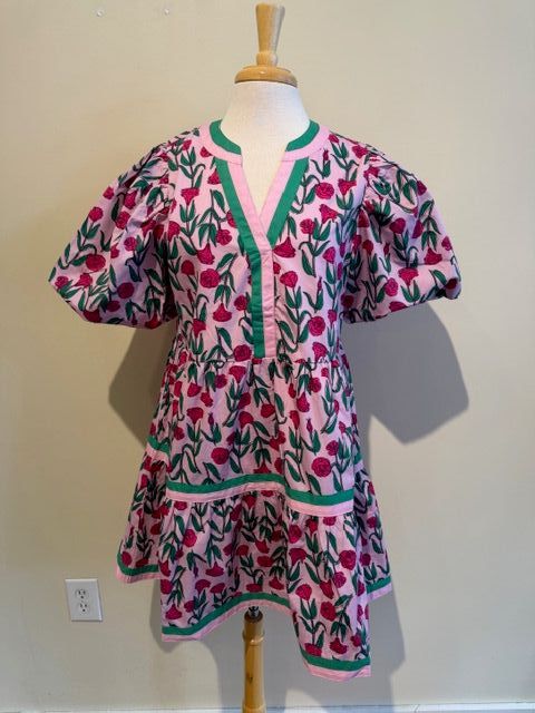 Cody Pink Balloon Sleeve Dress