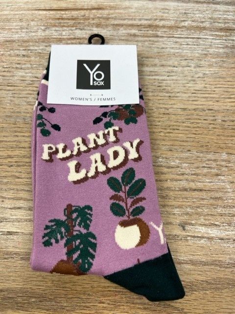 Women's Crew Socks- Plant Lady