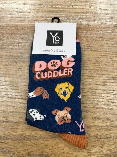 Women's Crew Socks- Dog Cuddler