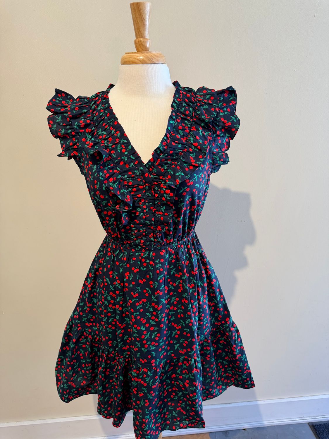 Camila Cherry Ruffle Dress