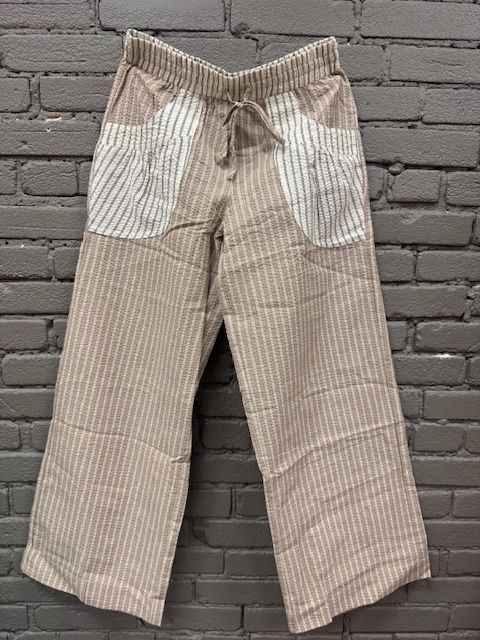 Juno Contrast Pocket Stripe Pants
