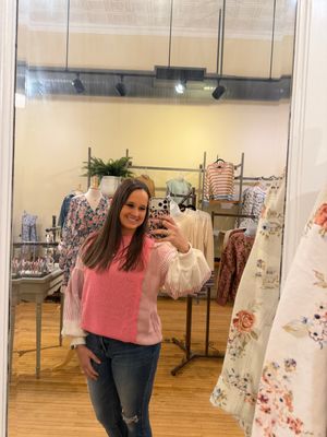 Abby Mixed Print Pinks LS