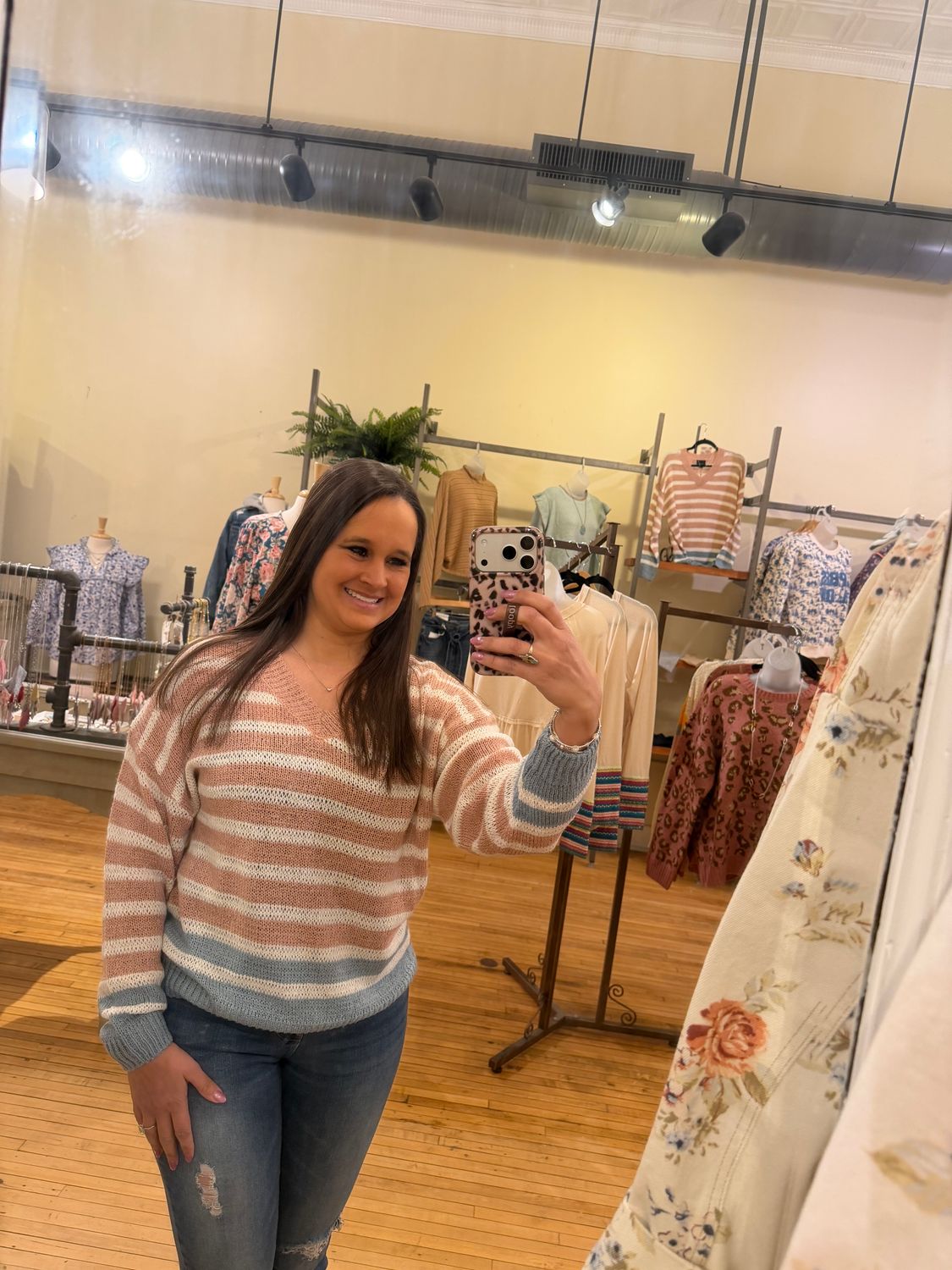 Zoey Stripe Knit Sweater