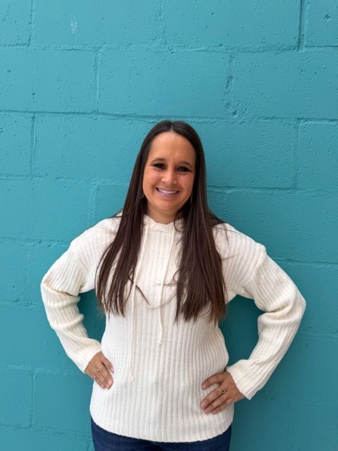 Harper Ivory Ribbed Hooded Sweater