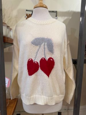Annie Cherry Heart Sweater
