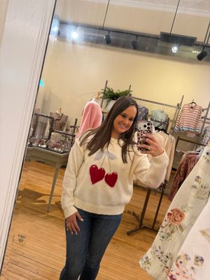 Annie Cherry Heart Sweater