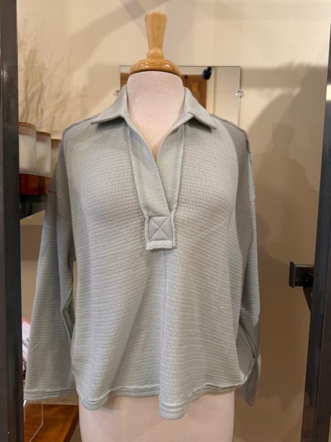 Dena Mint Exposed Hem LS