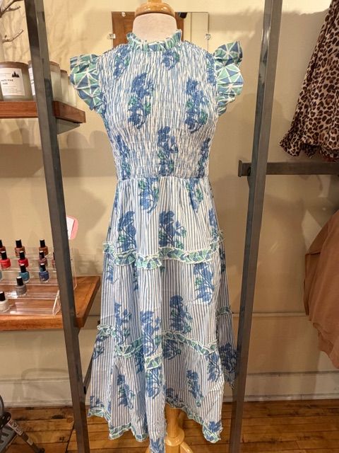 Perin Smocked Midi Dress