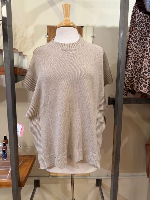 Rigsby Scallop Tie Sweater Vest- One Size