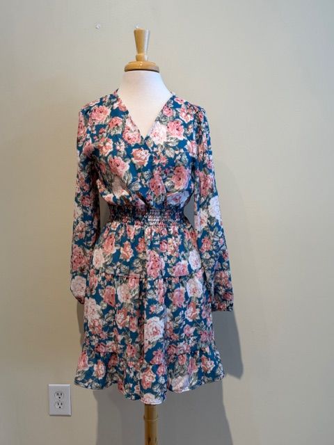 Gracie Floral Smocked LS Dress