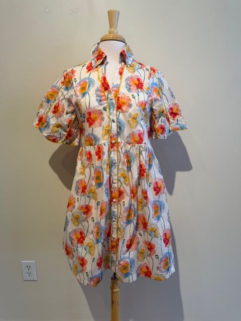 Sofia Floral Babydoll Button Dress