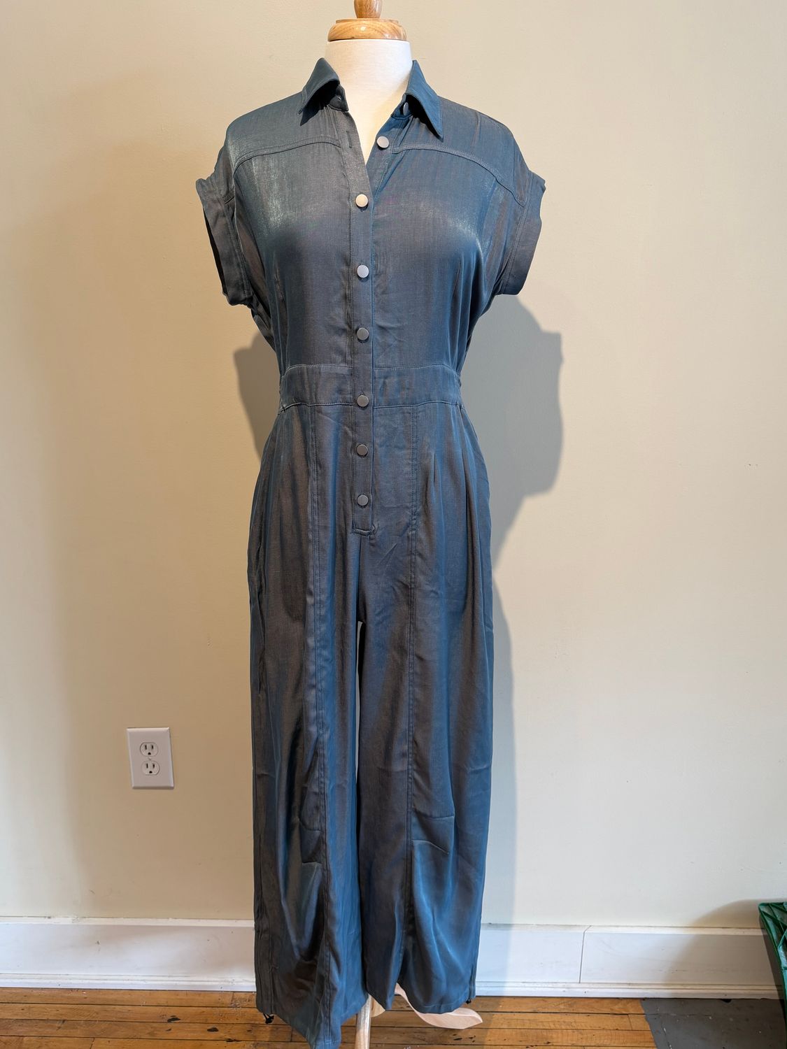 Lillian Dusk Button Pinktuck Jumpsuit