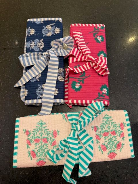 Block Print Jewelry Roll