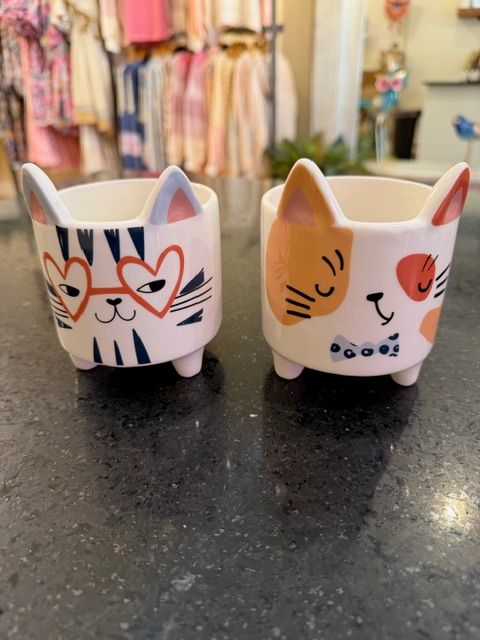Ceramic Cat Planter