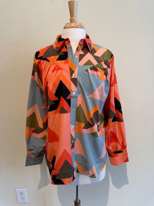 Jill Aztec Button LS