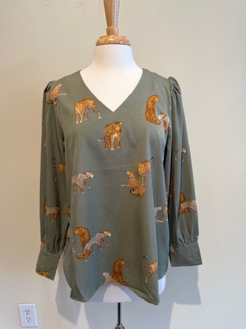 Kate Olive Cheetah LS