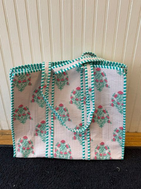 Dahlia Block Print Tote