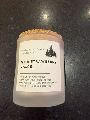 Wild Strawberry + Sage Candle