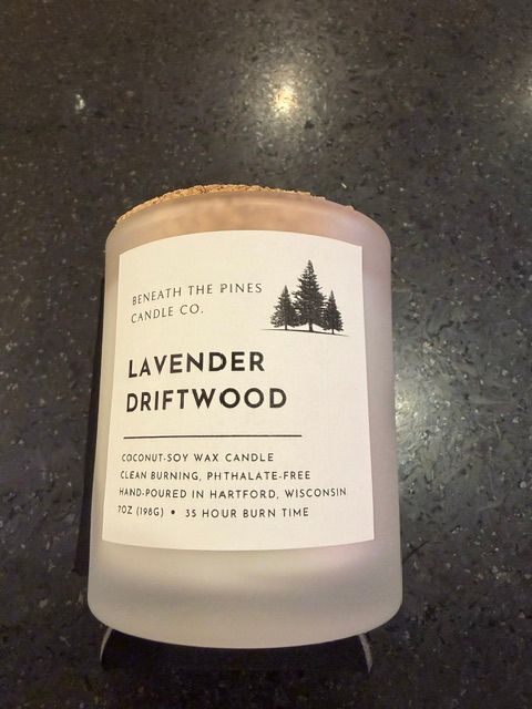 Lavender Driftwood Candle