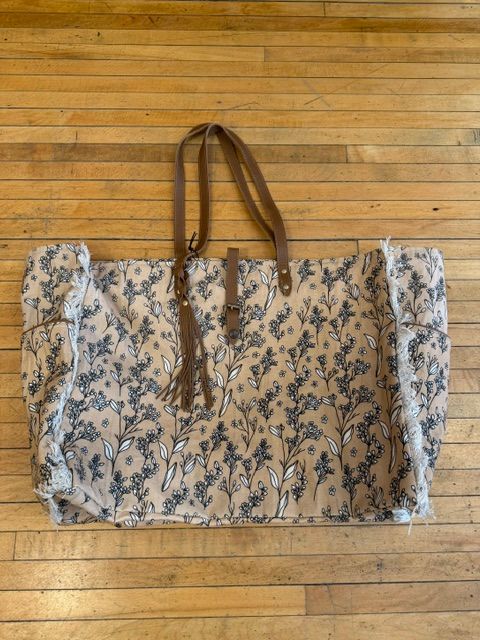 Brookside Cotton Leather Weekender Bag