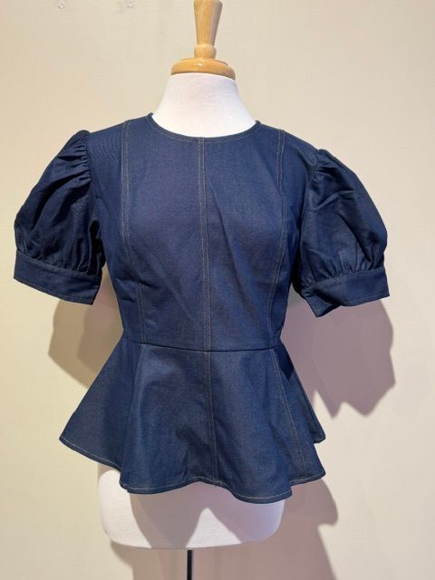 Cassidy Peplum Denim Top