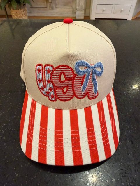 USA Bow Stripe Cap