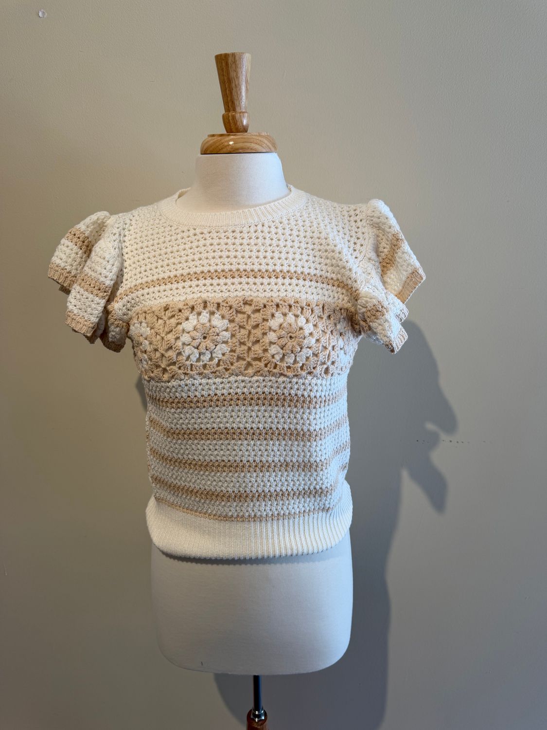 Stevie Ruffle Crochet Top