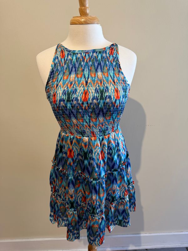 Ida Cami Smocked Print Dress