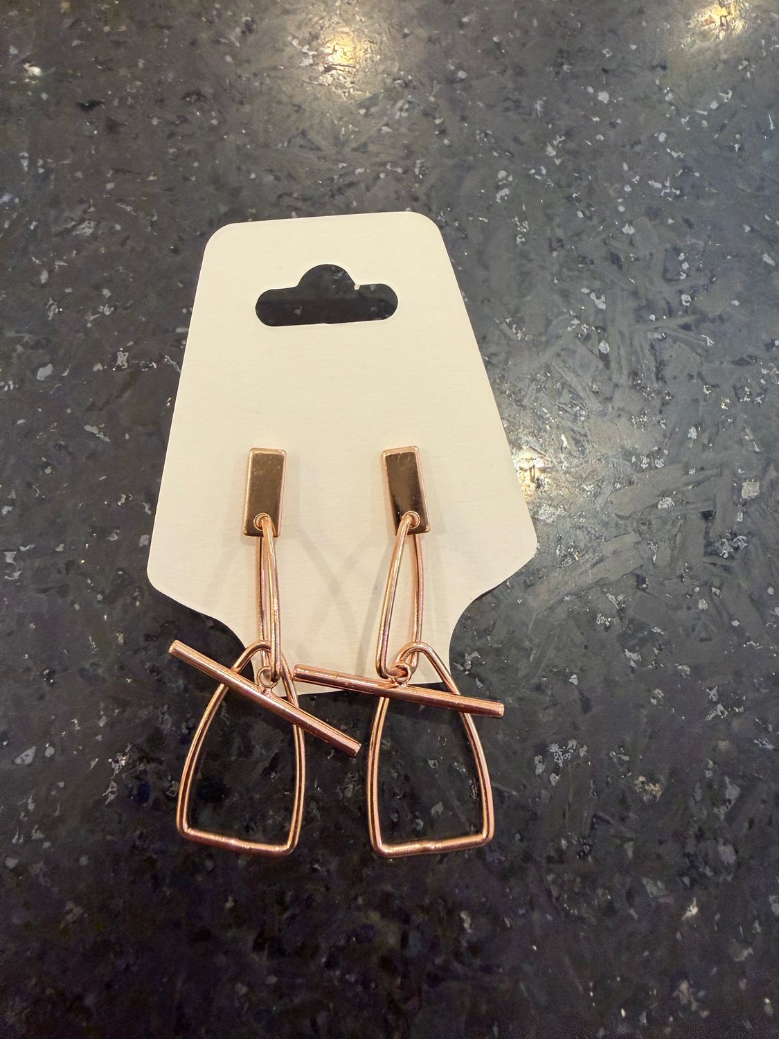 Rose Gold Multi Shape Earrings
