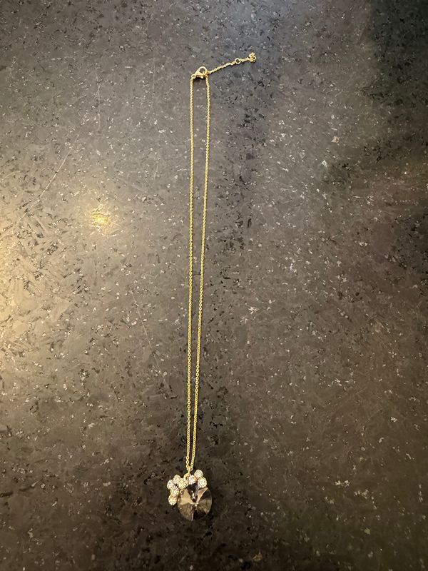 Gold Black Gem Necklace