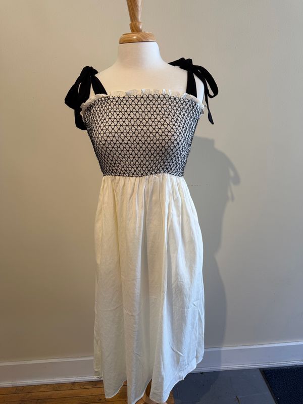 Kara Smocked Shirred Dress