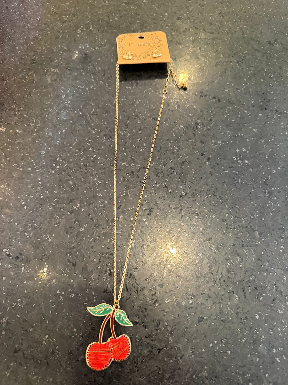 Stitch Cherry Necklace