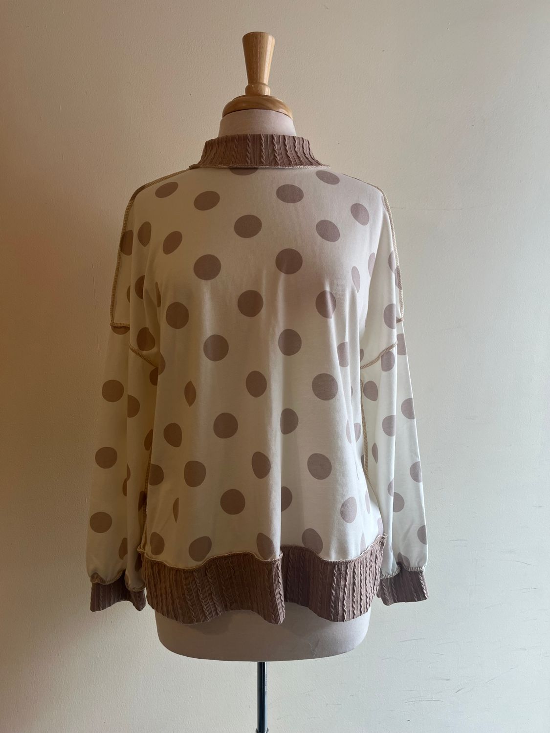 Phoebe Polka Dot LS, Size: Small