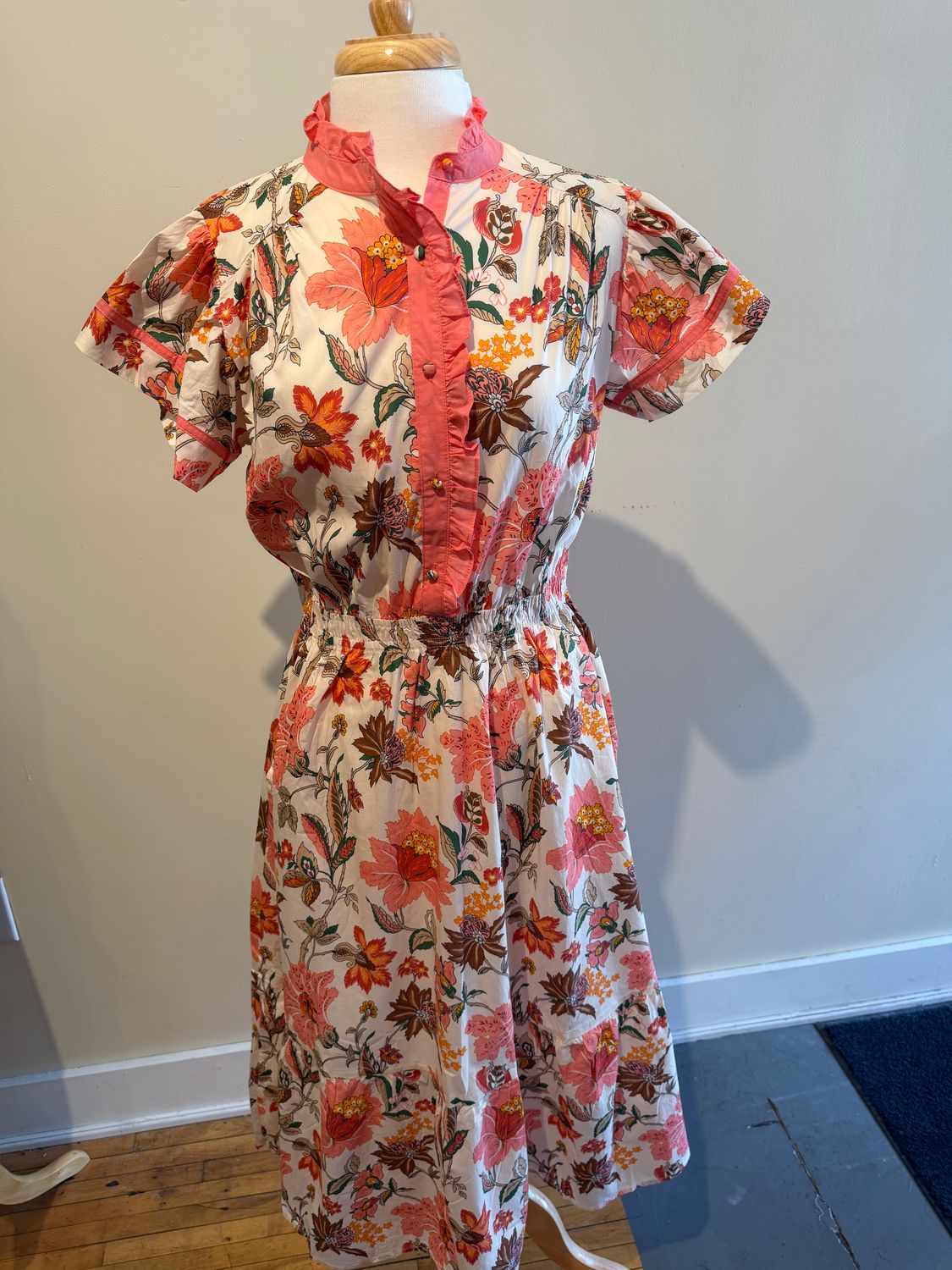 Aspen Mixed Floral Tiered Midi Dress