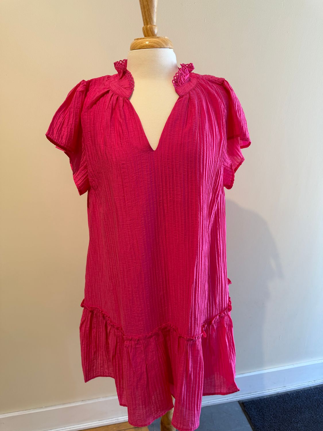 Margo Textured Ruffle Dress