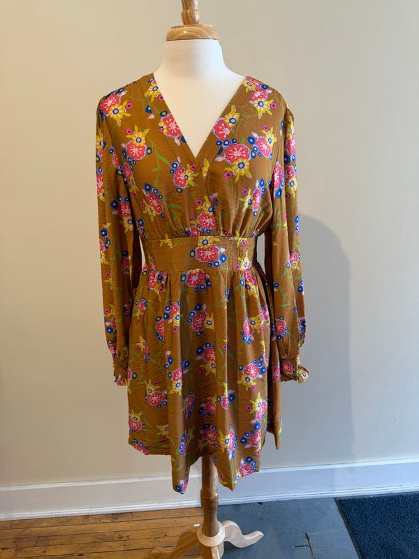 Alba Floral LS Smocked Dress