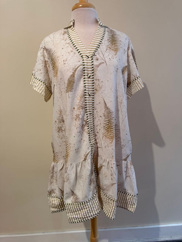 Veronica Fern Print Button Dress