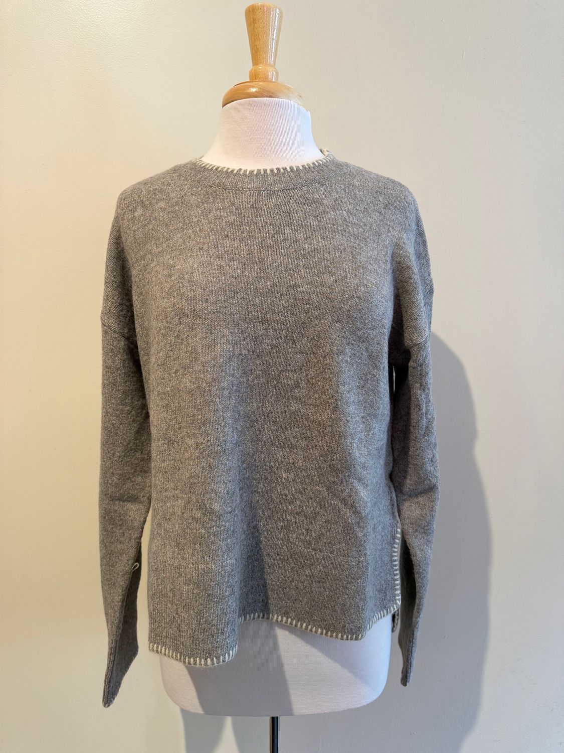 Holly HiLow Contrast Stitch Sweater