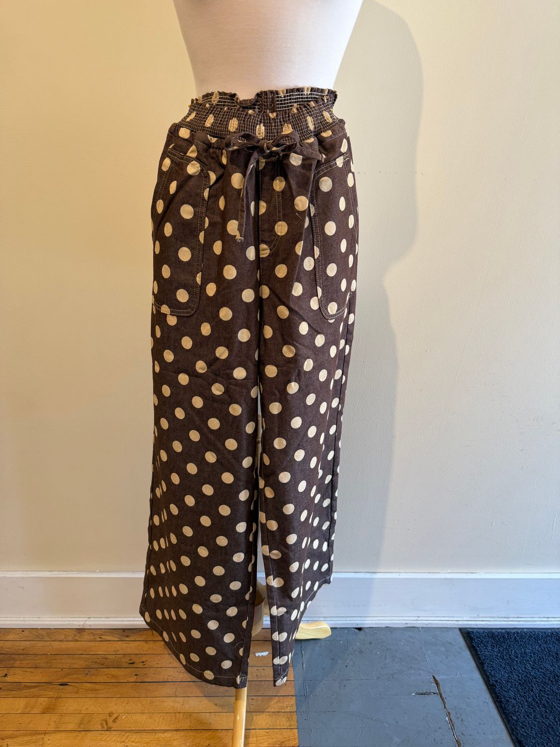 Kit Polka Dot Drawstring Pants