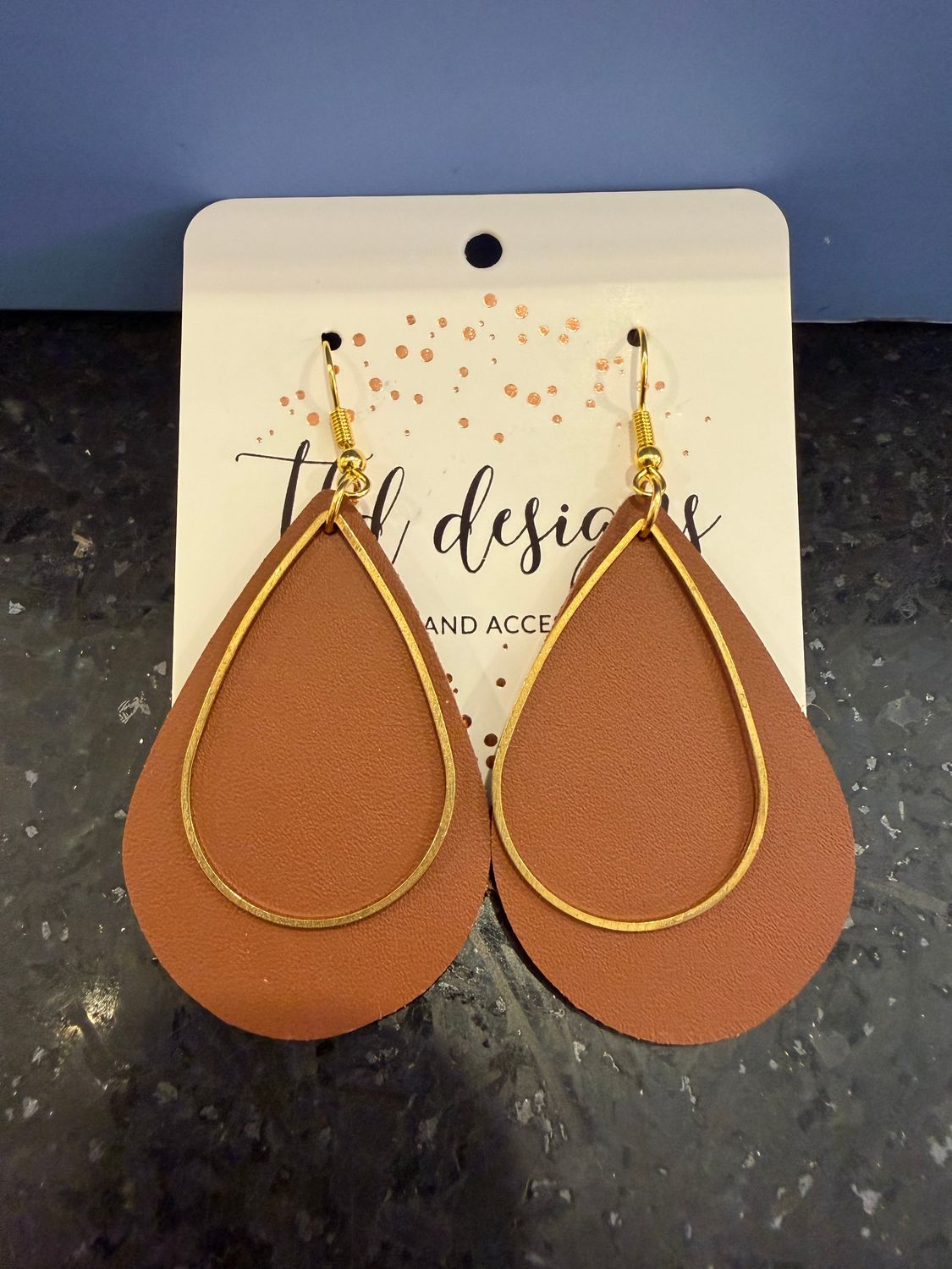tld Brown Leather Gold