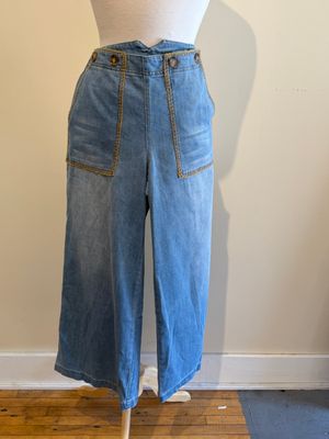 Corrie Whipstitch Pocket Crop Pants