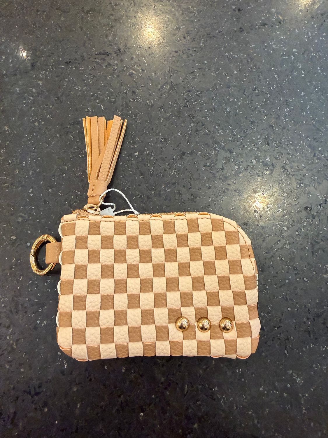 Paris Woven Card Zip Wallet