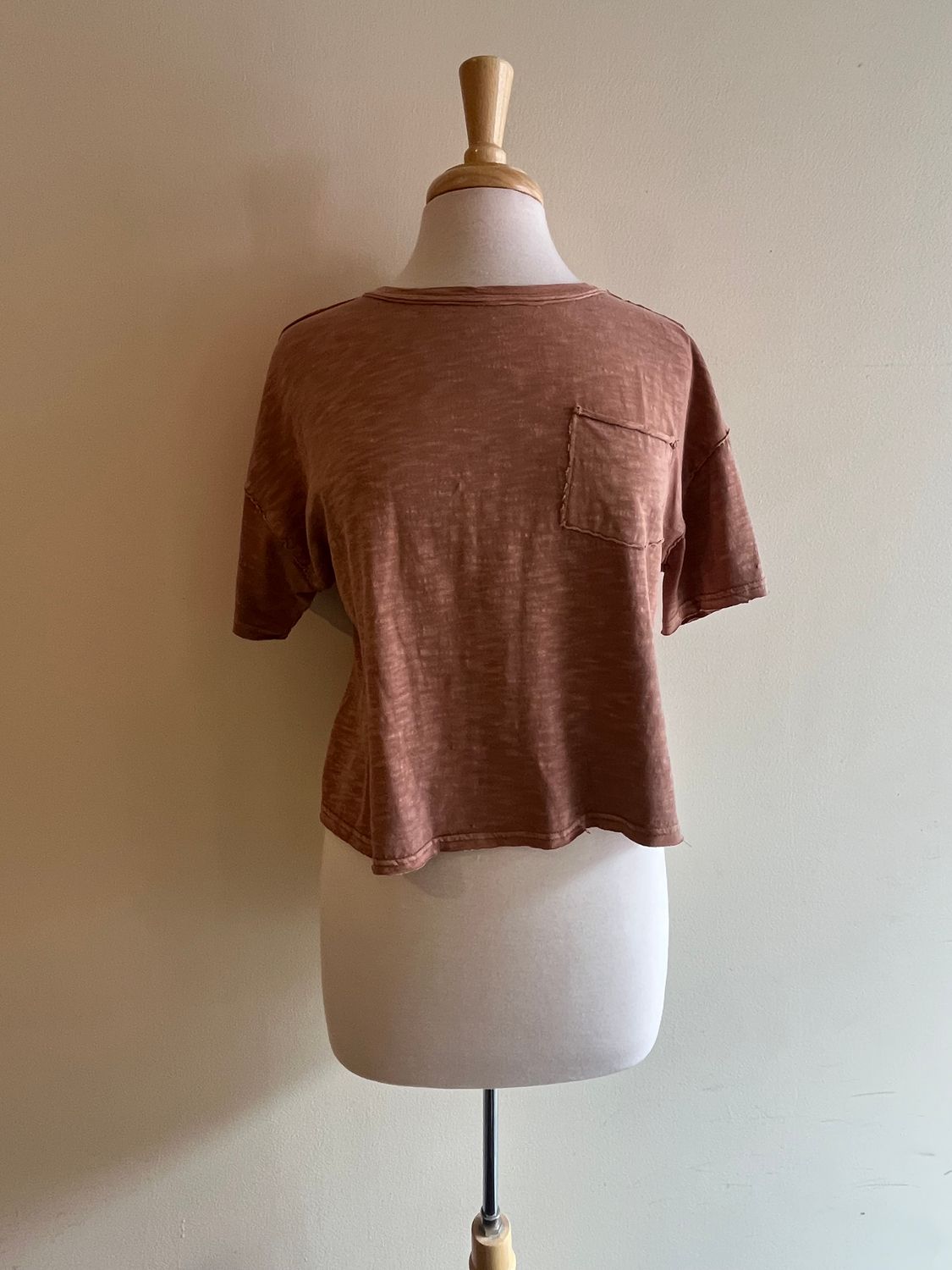 Savannah Exposed Hem Shirt, Size: Small