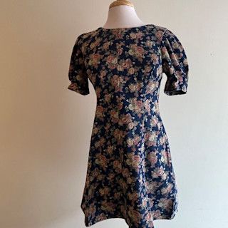 Kacie Floral Puff Denim Dress