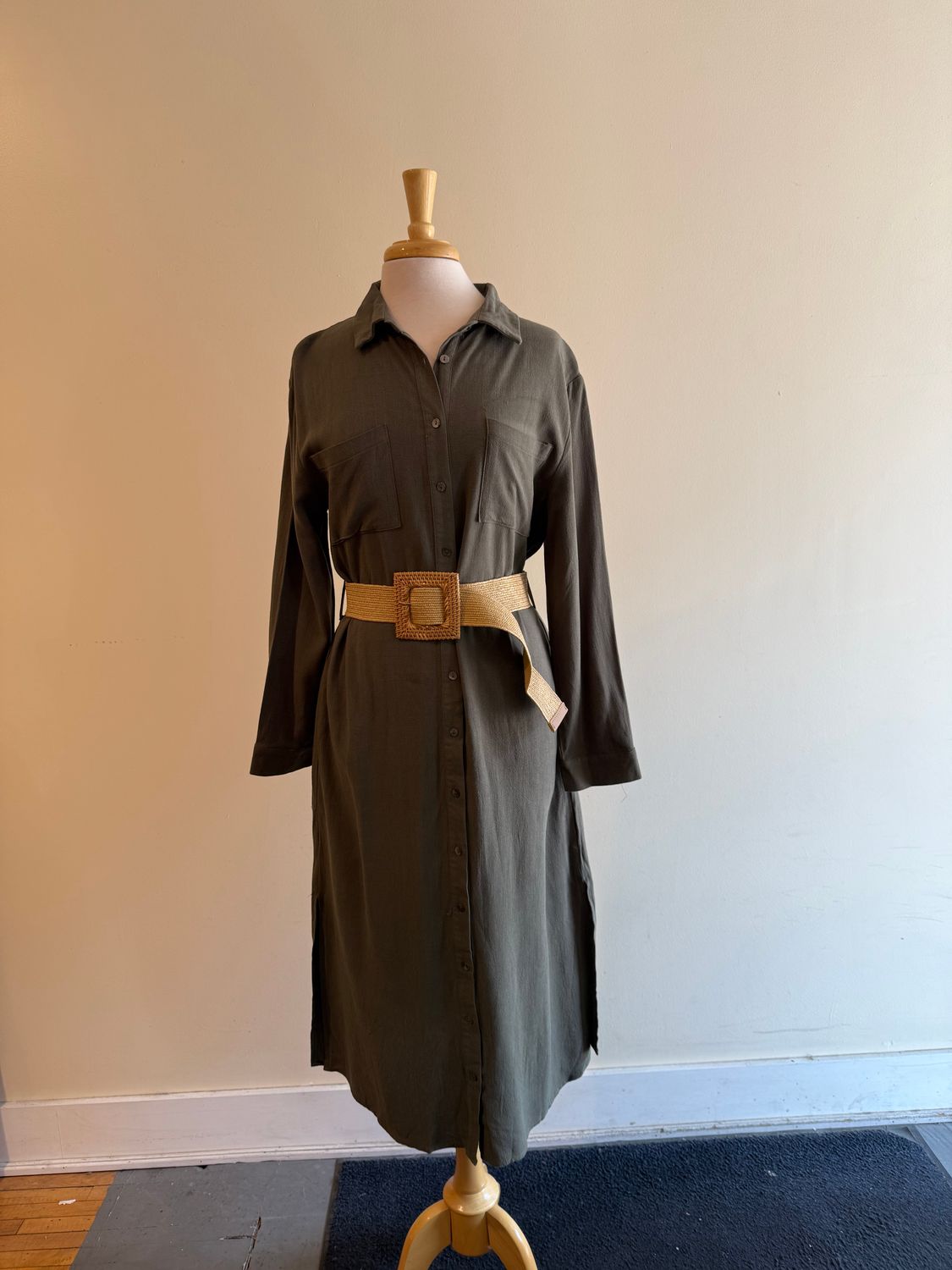 Colbie LS Button Dress, Size: Small