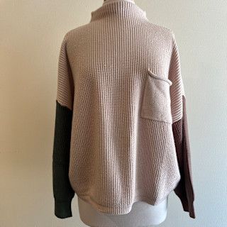Carson Colorblock Mock Sweater